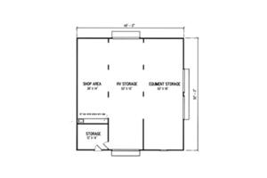 Floor Plan - Main Floor for Traditional House Plan #45-264, 0 bath