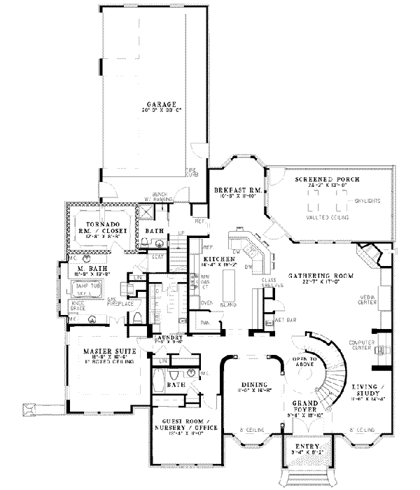 European Floor Plan - Main Floor Plan #17-452