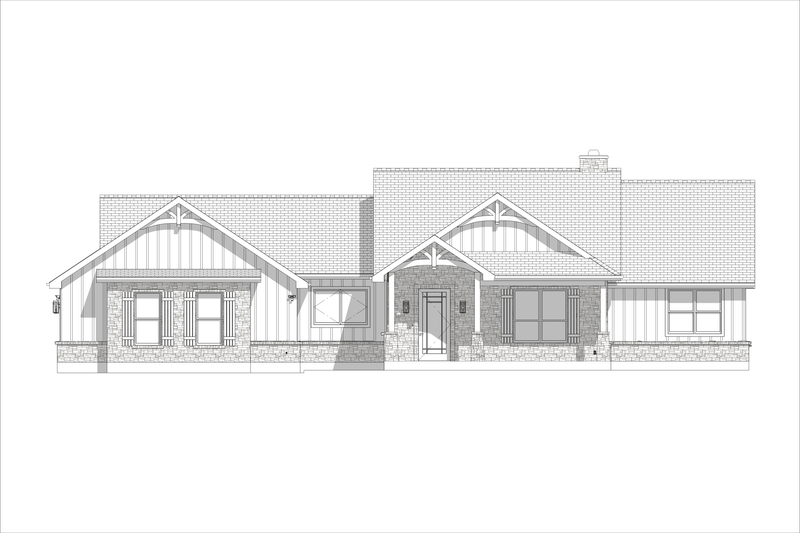Architectural House Design - Exterior - Front Elevation 3 for Craftsman House Plan #1127-10 - 3 bed, 2 bath