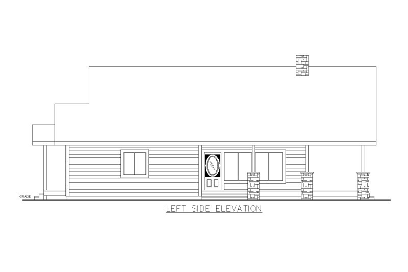 Dream House Plan - Exterior - Other Elevation for Cabin House Plan #117-1026 - 2 bed, 1.5 bath