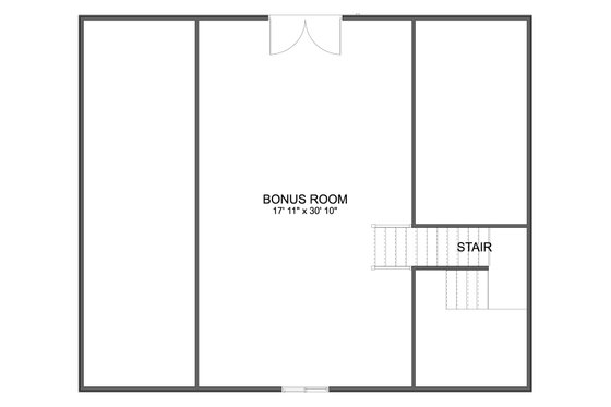 Floor Plan - Upper Floor for Traditional House Plan #1060-223, 1 bath
