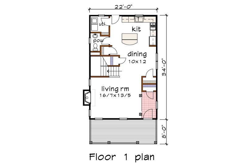 Dream House Plan - Floor Plan - Main Floor for Southern House Plan #79-198 - 3 bed, 2.5 bath