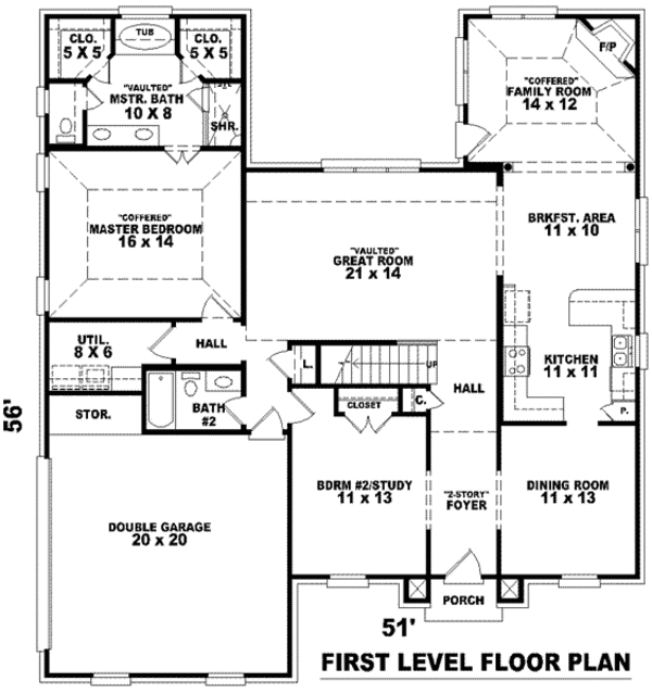European Floor Plan - Main Floor Plan #81-972