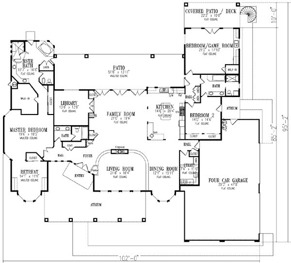 Traditional Floor Plan - Main Floor Plan #1-898