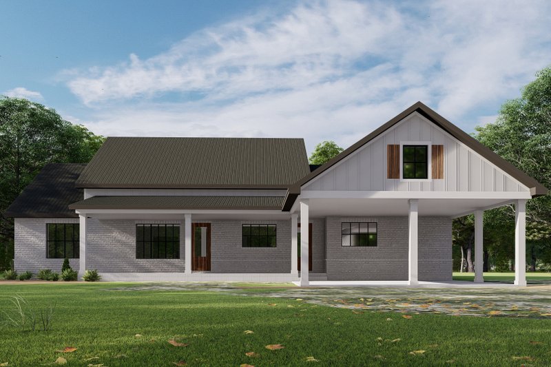 House Plan Design - Exterior - Rear Elevation for Farmhouse House Plan #1092-72 - 3 bed, 3.5 bath