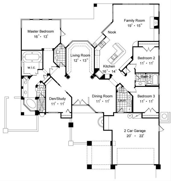 European Floor Plan - Main Floor Plan #417-257