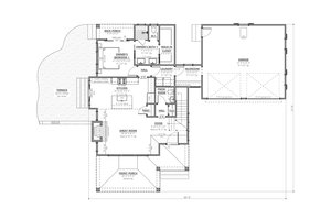 Floor Plan - Main Floor for Craftsman House Plan #1094-15 - 2 bed, 2.5 bath