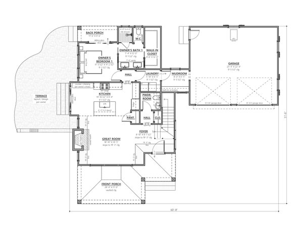 House Blueprint - Craftsman Floor Plan - Main Floor Plan #1094-15