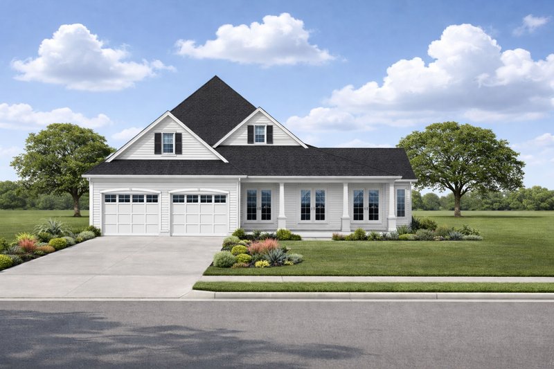 House Plan Design - Exterior - Front Elevation 3 for Traditional House Plan #20-769 - 4 bed, 2 bath
