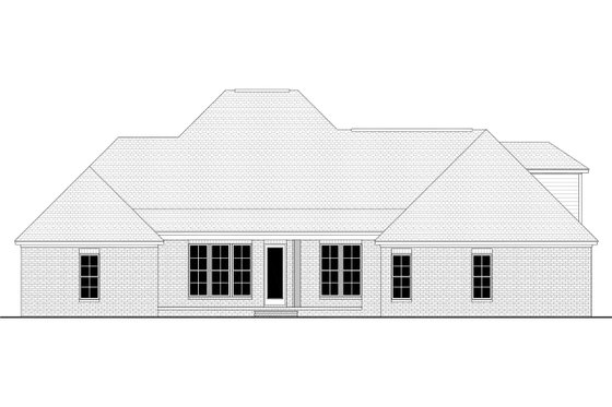 Exterior - Rear Elevation for European House Plan #430-103 - 4 bed, 2.5 bath