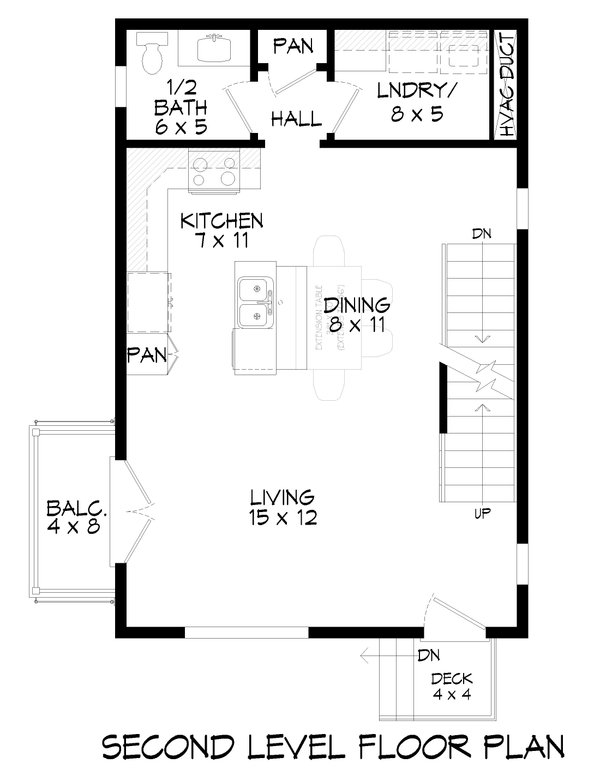 House Blueprint - Contemporary Floor Plan - Main Floor Plan #932-1357