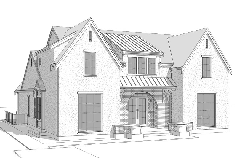 Dream House Plan - Exterior - Front Elevation 4 for European House Plan #1114-13 - 4 bed, 3.5 bath