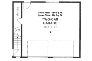 Floor Plan - Main Floor for Bungalow House Plan #18-4502 - 1 bed, 1 bath