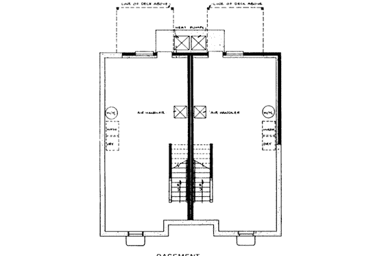 Floor Plan - Lower Floor for Traditional House Plan #303-425 - 2 bed, 1.5 bath