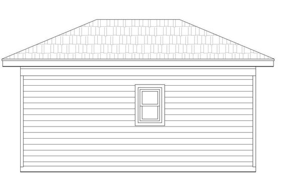 Exterior - Rear Elevation for Country House Plan #932-154, 1 bath
