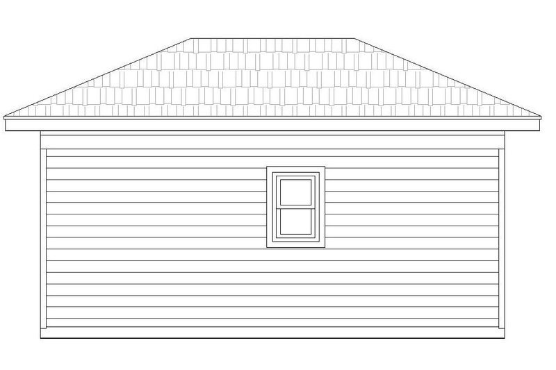 Home Plan - Exterior - Rear Elevation for Country House Plan #932-154, 1 bath