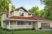 Country Style House Plan - 3 Beds 2.5 Baths 1665 Sq/Ft Plan #87-207 Exterior 