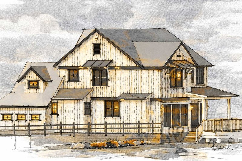 House Blueprint - Exterior - Other Elevation 4 for Farmhouse House Plan #1101-59 - 3 bed, 2.5 bath