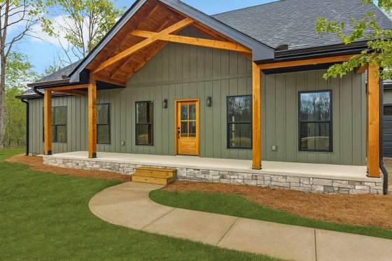 Exterior - Front Elevation 3 for Barndominium House Plan #44-299 - 3 bed, 2 bath