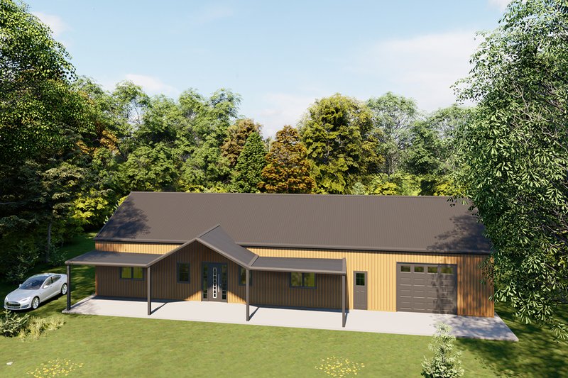 Home Plan - Exterior - Other Elevation 1 for Barndominium House Plan #1107-22 - 3 bed, 2 bath