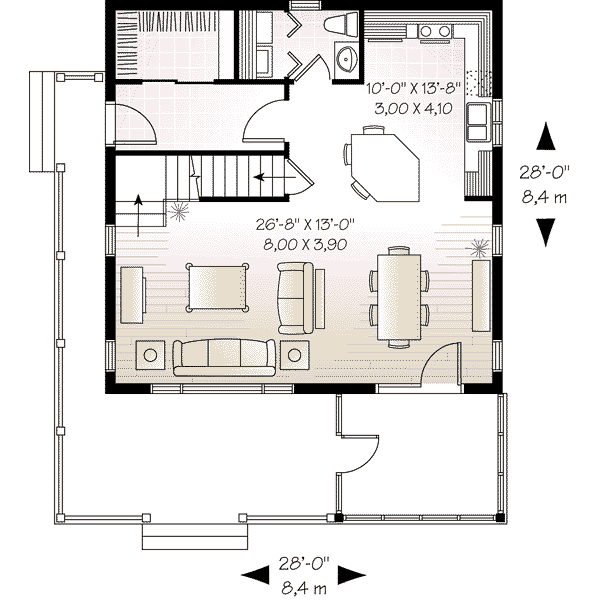 Dream House Plan - Cottage Floor Plan - Main Floor Plan #23-579