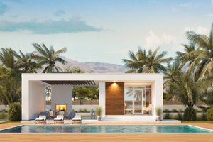 Contemporary Exterior - Front Elevation Plan #1114-108