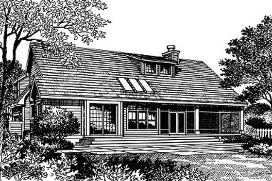 Exterior - Rear Elevation for Traditional House Plan #417-178 - 3 bed, 2.5 bath