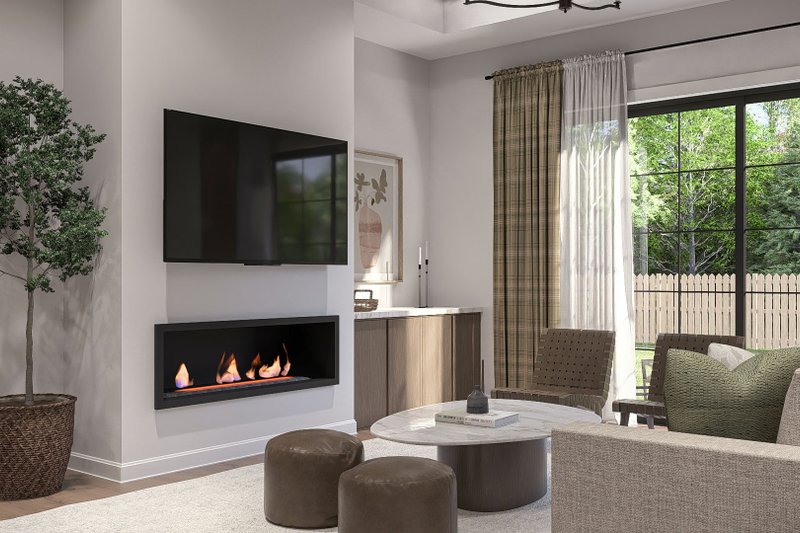 Architectural House Design - Interior - Family Room 1 for Farmhouse House Plan #455-780 - 3 bed, 2.5 bath
