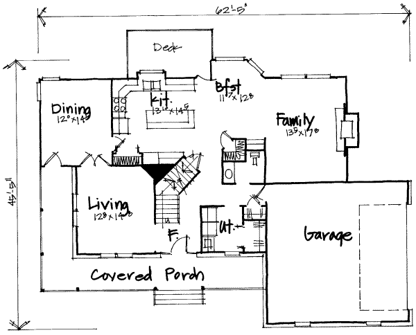 Country Floor Plan - Main Floor Plan #308-228