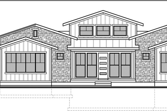Exterior - Front Elevation 3 for Craftsman House Plan #1073-14 - 3 bed, 2.5 bath
