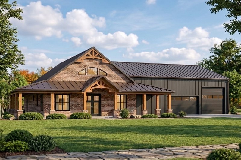 House Blueprint - Exterior - Front Elevation 2 for Country House Plan #1064-253 - 4 bed, 3.5 bath