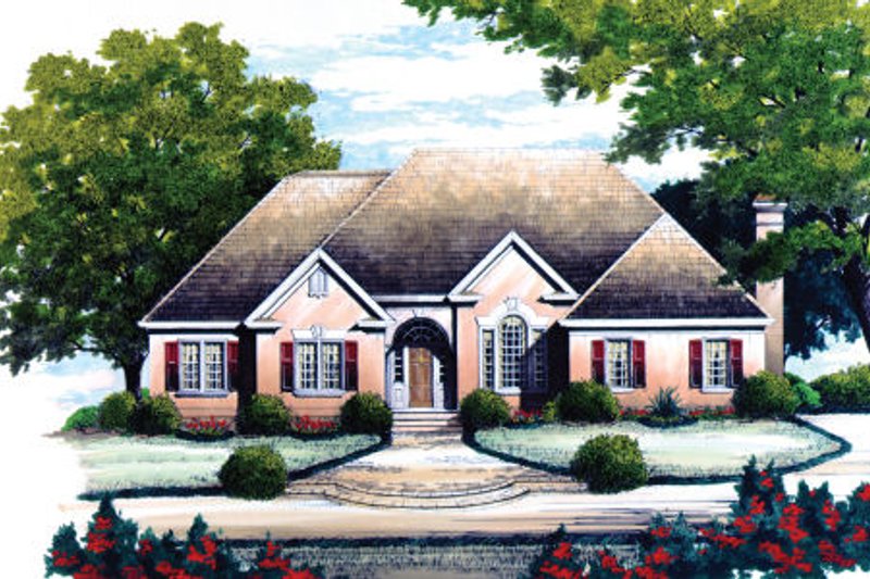 Dream House Plan - European Exterior - Front Elevation Plan #429-18