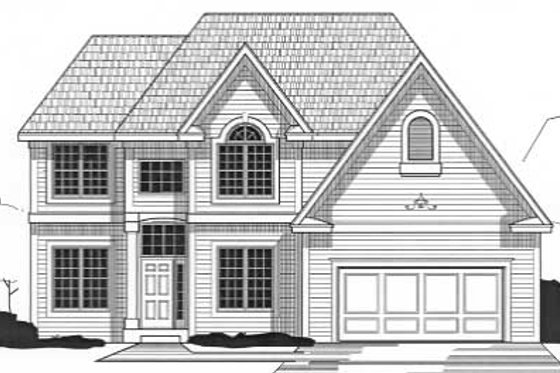 Exterior - Front Elevation for Traditional House Plan #67-504 - 4 bed, 3.5 bath