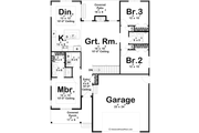 Modern Style House Plan - 3 Beds 2 Baths 1436 Sq/Ft Plan #455-419 