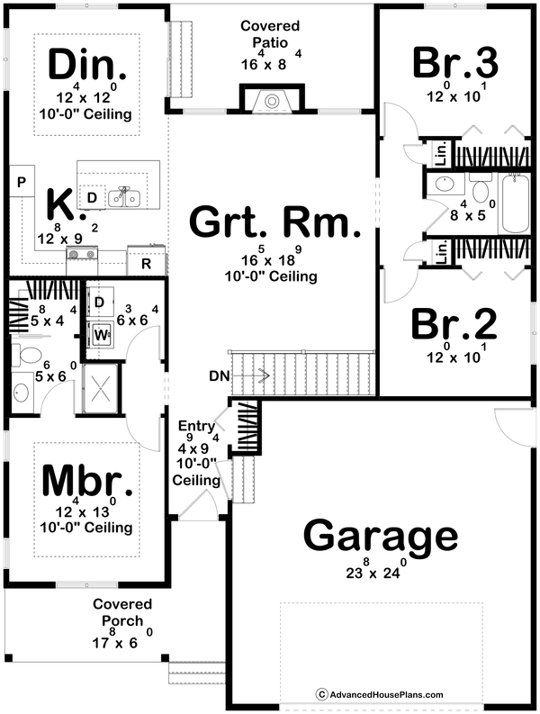 Home Plan - Modern Floor Plan - Main Floor Plan #455-419