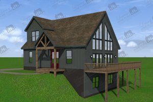 Exterior - Front Elevation 3 for Country House Plan #932-203 - 3 bed, 2 bath