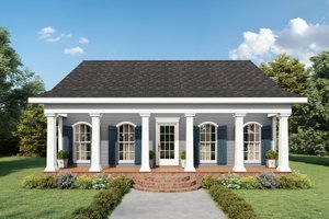 Home Plan - Southern Exterior - Front Elevation Plan #44-148