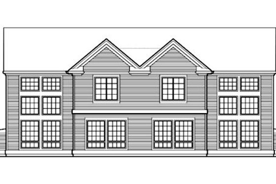 Exterior - Rear Elevation for Traditional House Plan #48-154 - 3 bed, 2.5 bath