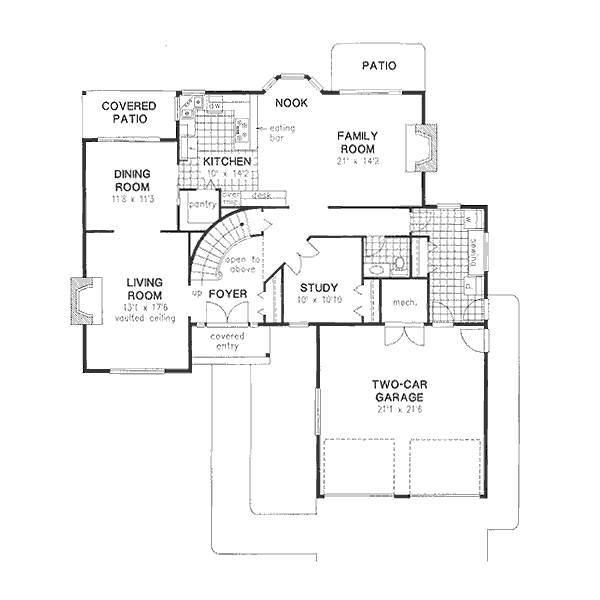 European Floor Plan - Main Floor Plan #18-8954