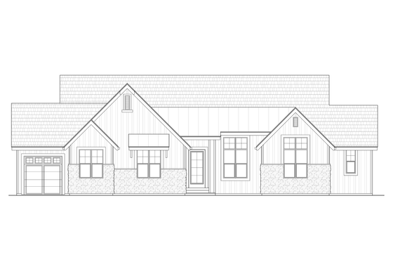 Exterior - Front Elevation 3 for Farmhouse House Plan #1108-13 - 4 bed, 3 bath