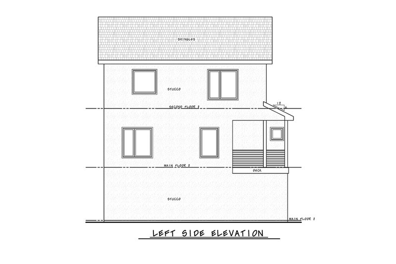 House Blueprint - Exterior - Other Elevation for Contemporary House Plan #20-2620 - 3 bed, 3.5 bath