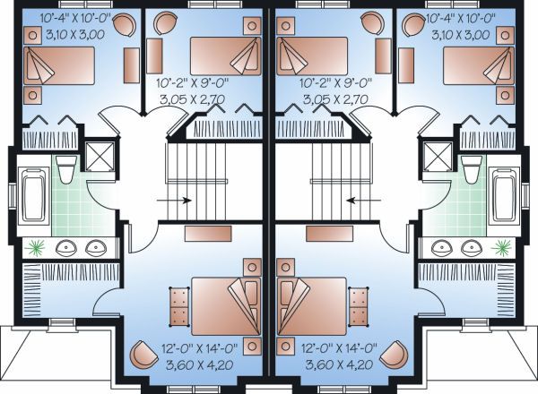 Traditional Floor Plan - Upper Floor Plan #23-776