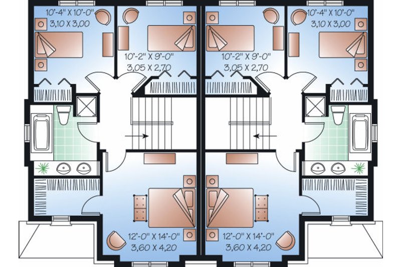Dream House Plan - Floor Plan - Upper Floor for Traditional House Plan #23-776 - 3 bed, 1.5 bath