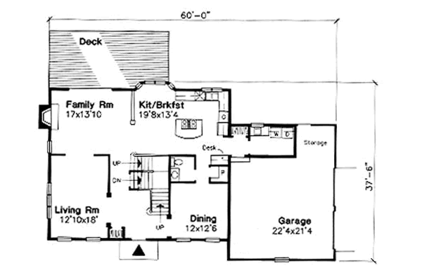 Colonial Floor Plan - Main Floor Plan #50-187