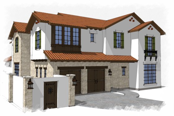Photo 3 for Mediterranean House Plan #449-18 - 3 bed, 4 bath