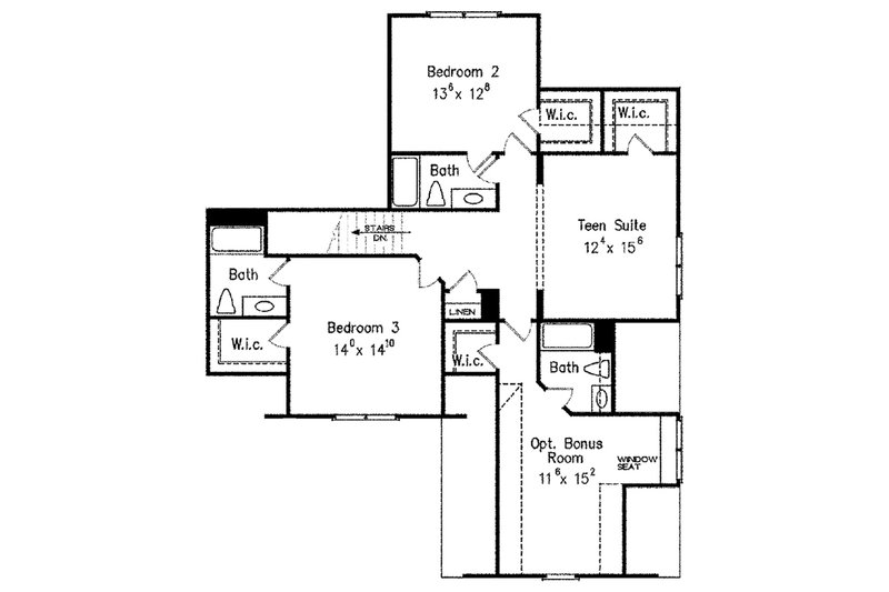 Architectural House Design - Floor Plan - Upper Floor for European House Plan #927-31 - 4 bed, 4 bath
