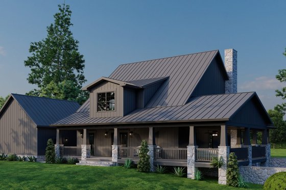 Exterior - Other Elevation 1 for Cabin House Plan #923-415 - 4 bed, 3.5 bath