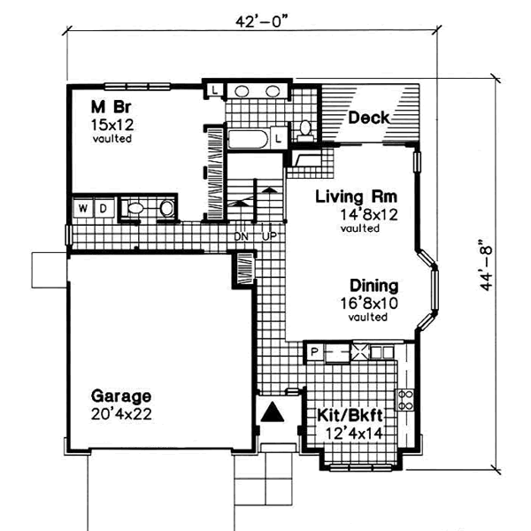 Home Plan - Traditional Floor Plan - Main Floor Plan #50-176