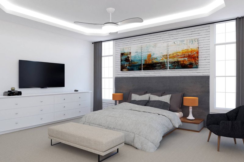 Home Plan - Interior - Master Bedroom for European House Plan #54-425 - 4 bed, 4.5 bath