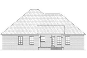 Exterior - Rear Elevation for European House Plan #21-214 - 4 bed, 3 bath